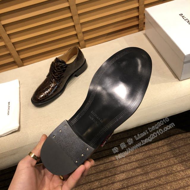 Balenciaga經典款男鞋 巴黎世家頂級版本進口原版小牛皮西裝鞋  hdbl1190